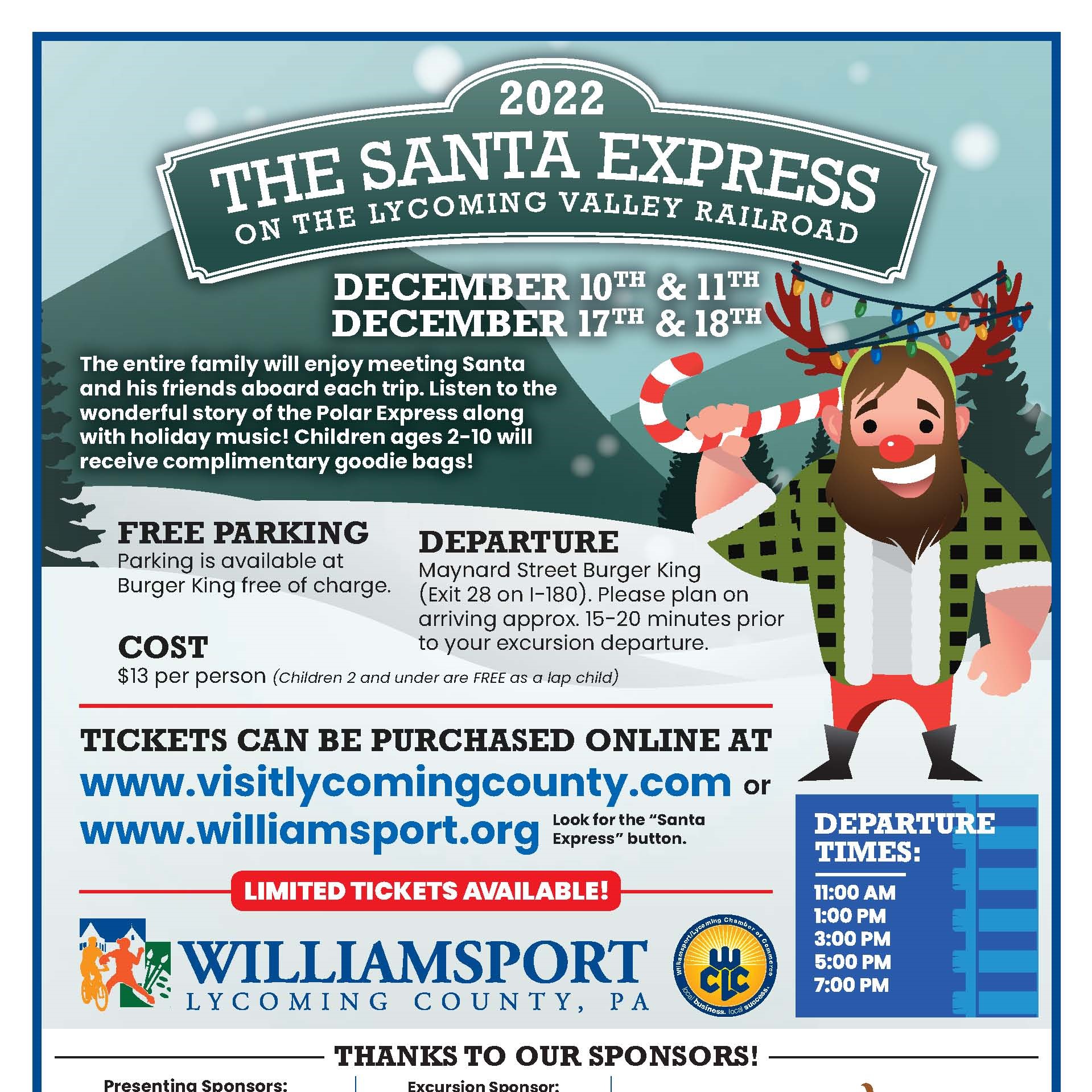 Santa Express Train Excursions – Lycoming County Visitors Bureau