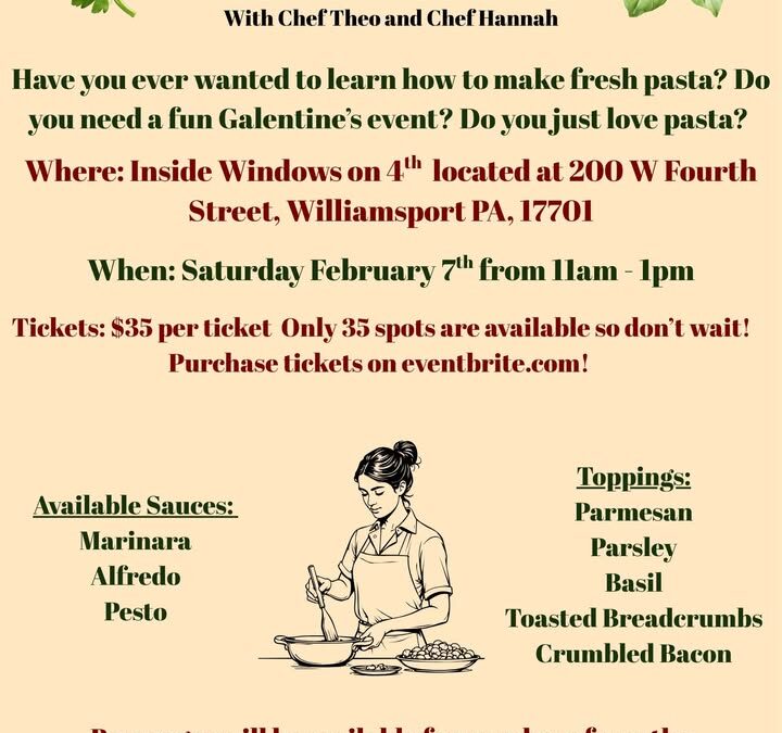 Pasta class is this Saturday and we’ve got some ...