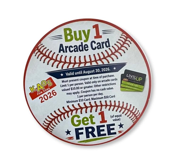 We now have the Kaos coupon for the arcades!
